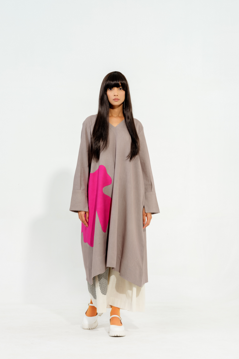 Cinnamon Tunic cotton matty kaftans and tunics by Stoique in grey, pink for women Worldwide