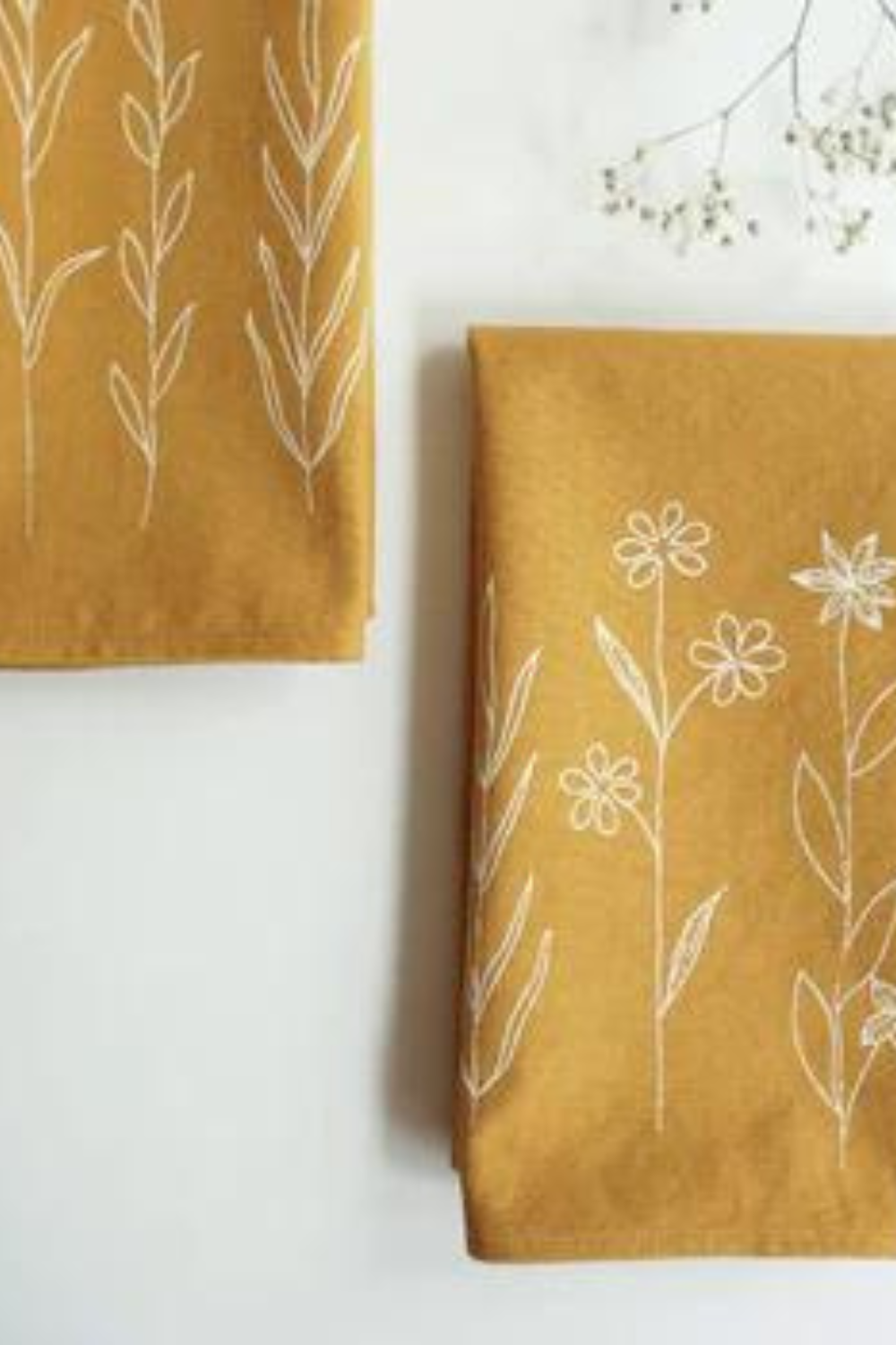 Wildflower Mustard Napkins( Set of 2) MIPOP22-307 - Title-Default Title