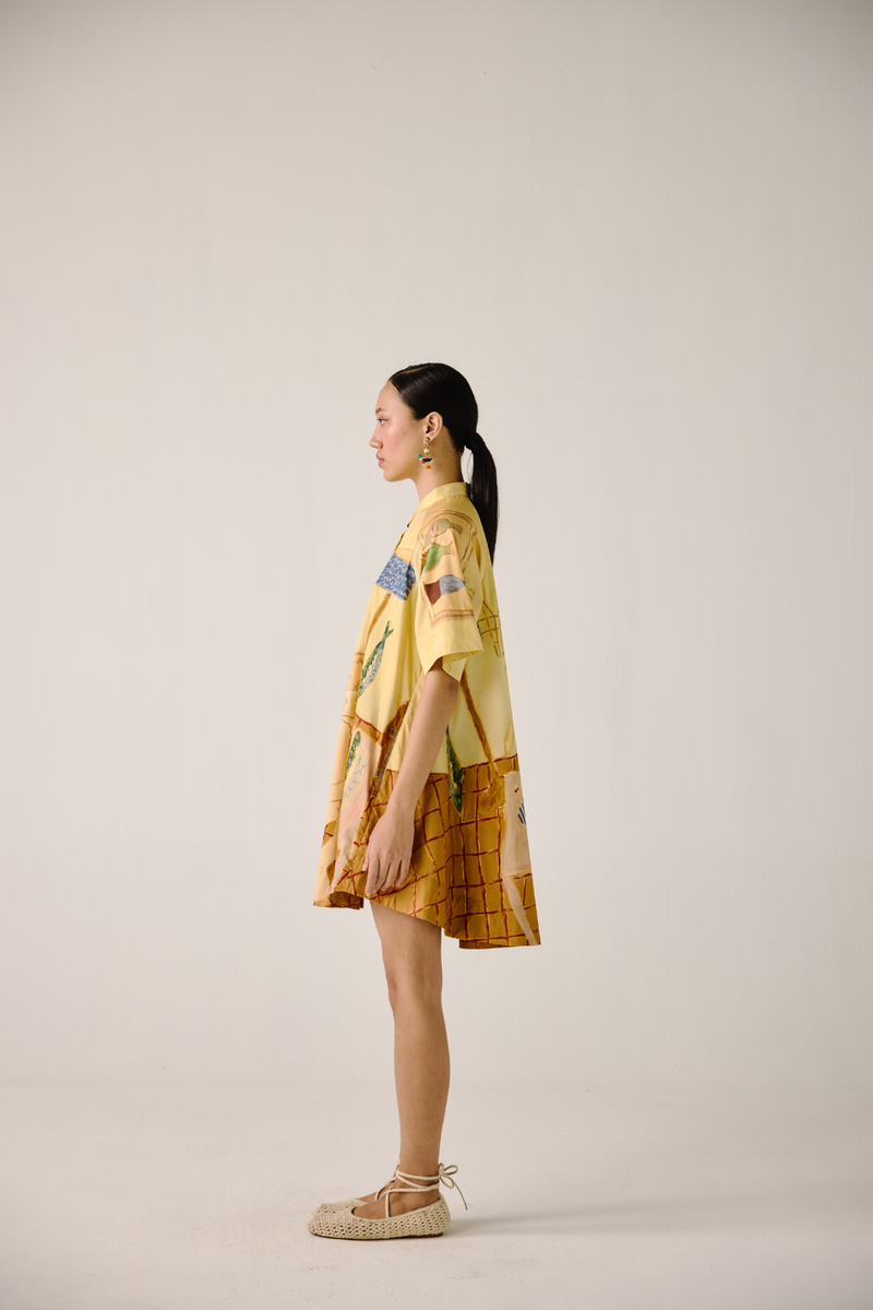 A-Line Dress - Fisherman cotton by CORD for women Worldwide