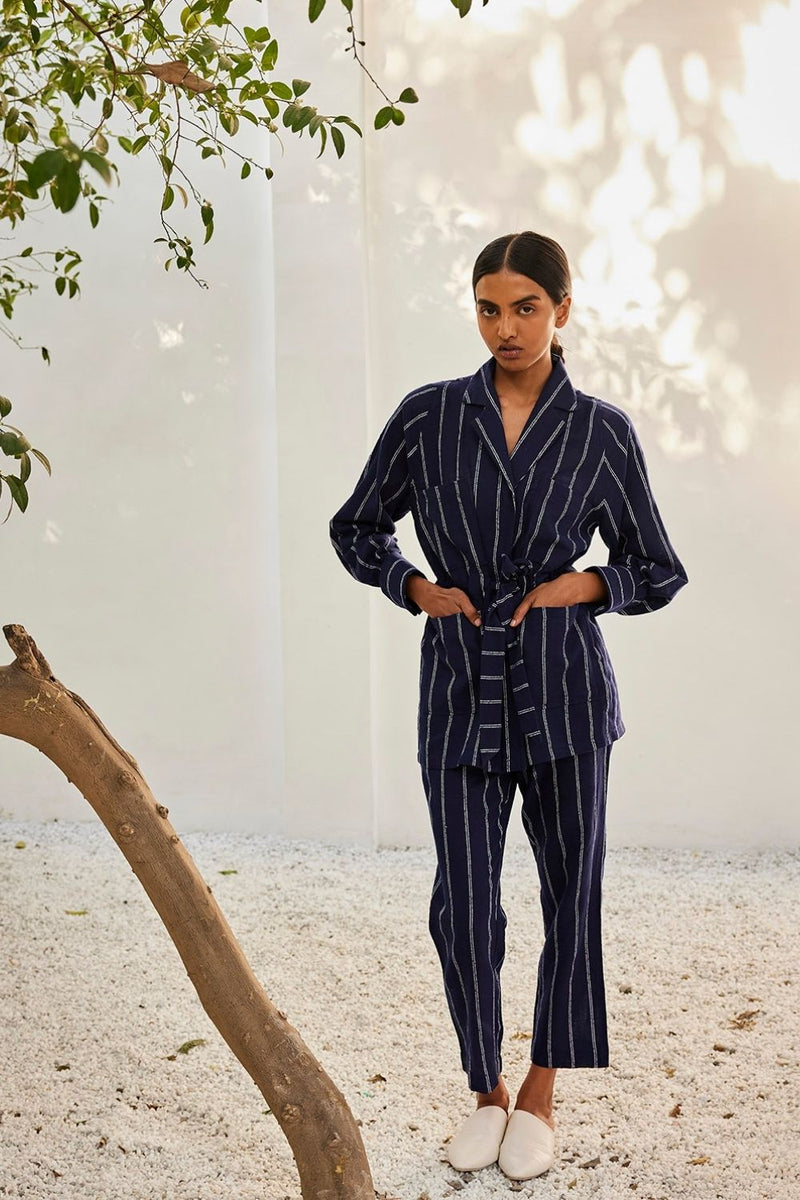 Talk to me co-ord set Co-ord Set by Khara Kapas in blue for women Worldwide