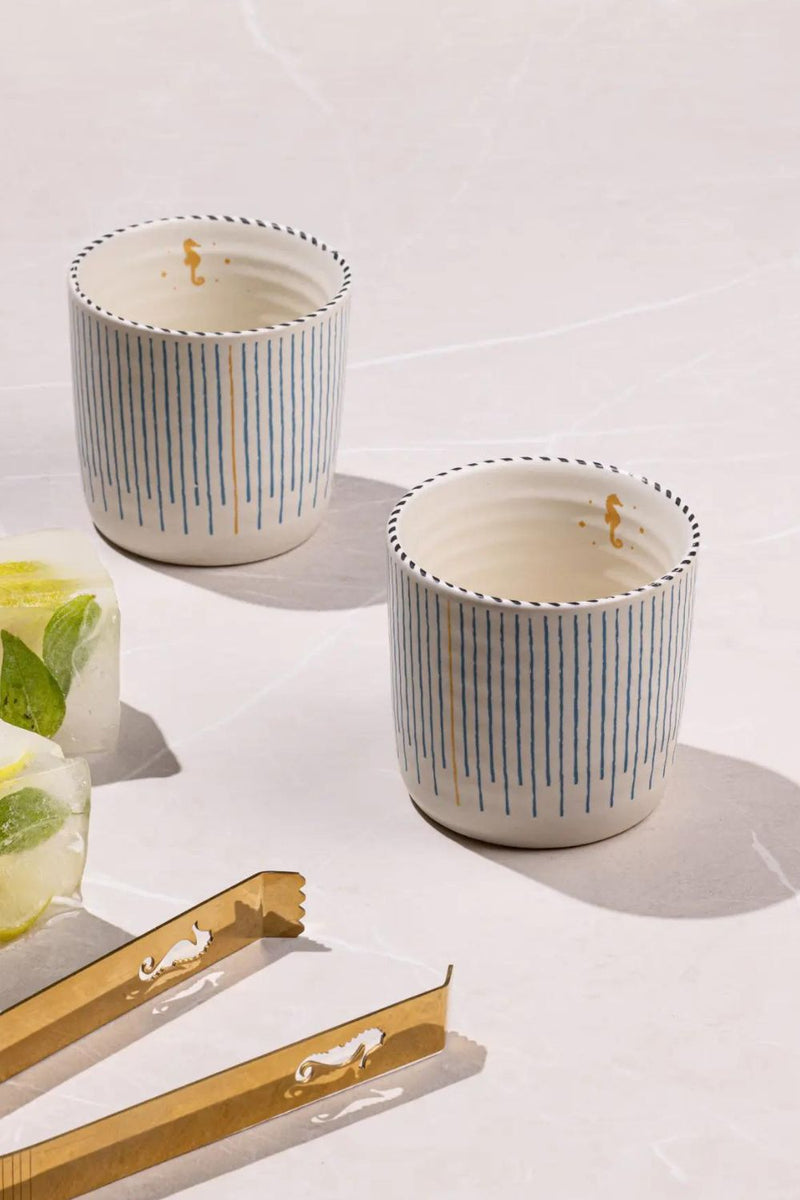 Mirissa Tumblers - set of 2 linen by Gado Living for Worldwide