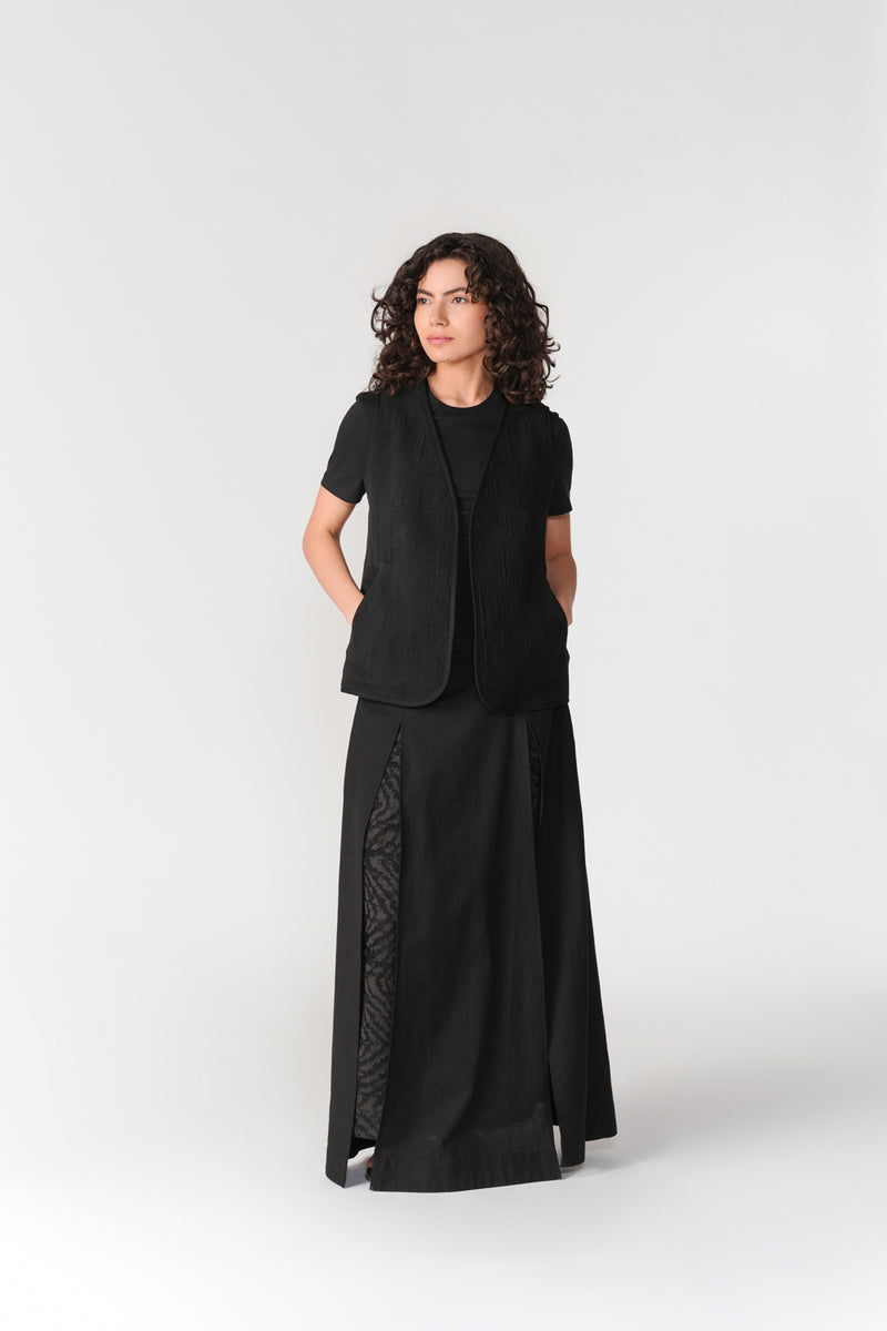 Duo Vest jacket/overlay by Turn Black in black for women Worldwide