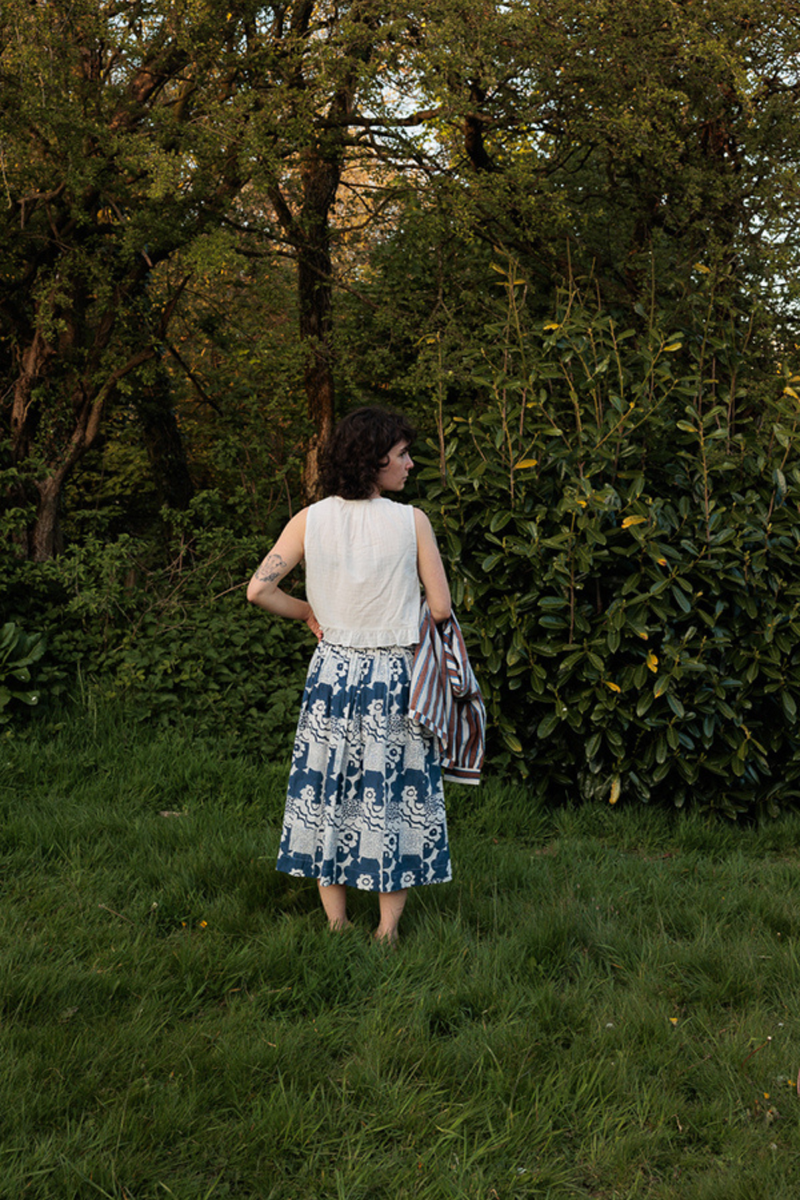 Alice Top-White cotton muslin top/shirt by World of Crow in white for women Worldwide