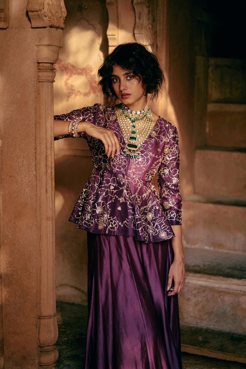 PH-2487 
Peplum 
Plazzoo Set by Paulmi & Harsh for women Worldwide