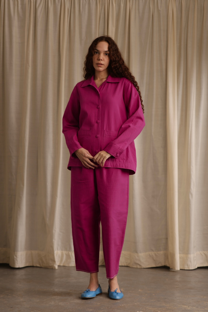 Donna Jacket cotton by MASON AND MILL in pink color for women Worldwide
