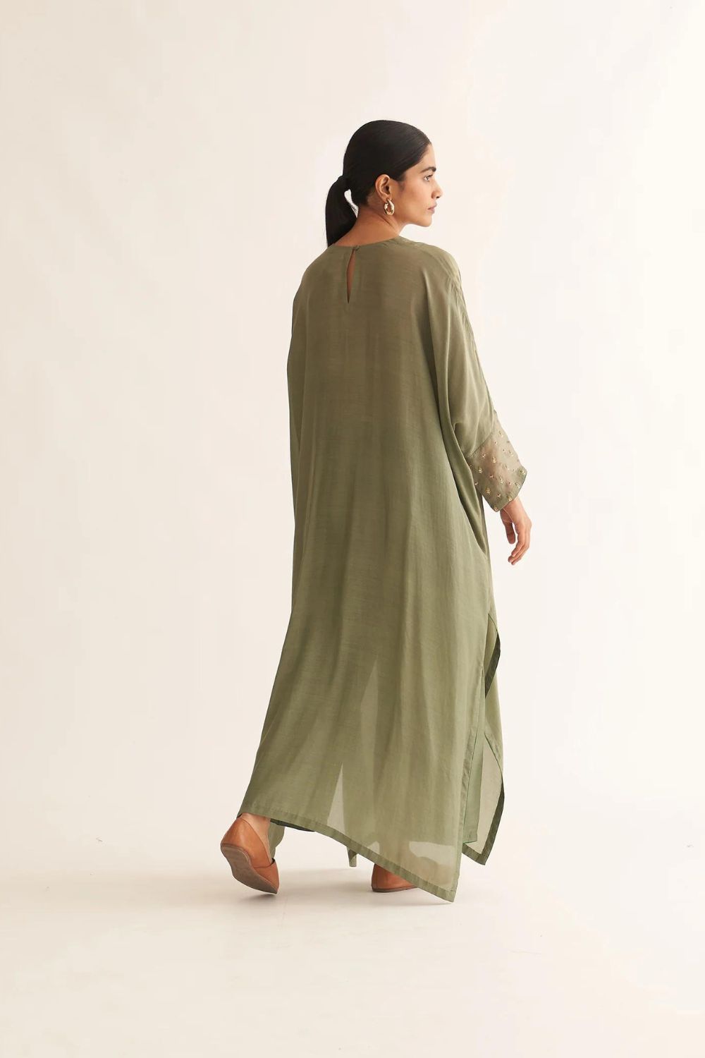 AYANA SAGE GREEN KAFTAN SET