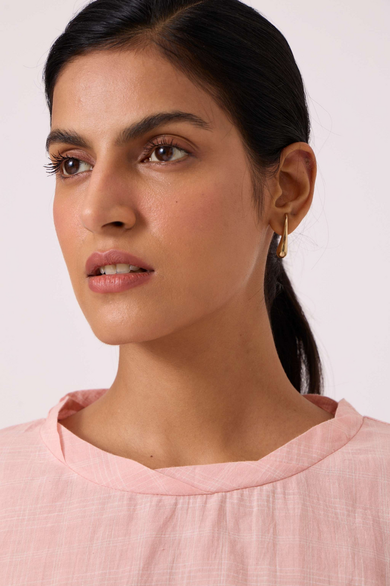 Laurie Pink Handwoven Top cotton by The Summer House in blue color for women Worldwide