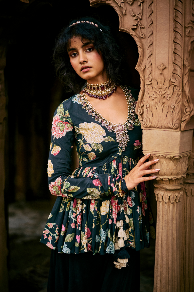 PH-2495 
Peplum 
Plazzoo Set by Paulmi & Harsh for women Worldwide