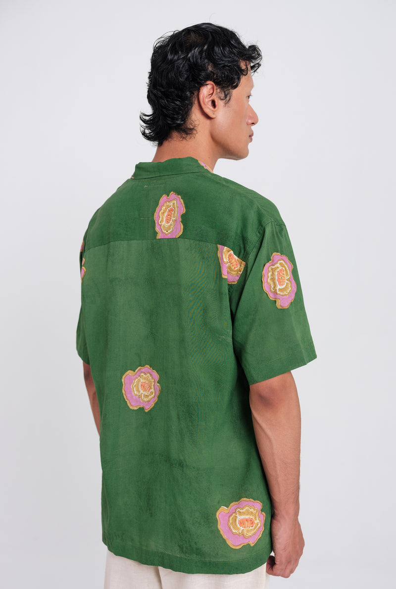 Flow Shirt muslin silk shirt by Jodi Men in green for men Worldwide