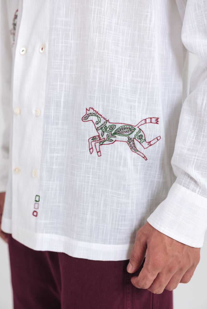 Moon Dance Shirt cotton shirt by Jodi Men in white for men Worldwide