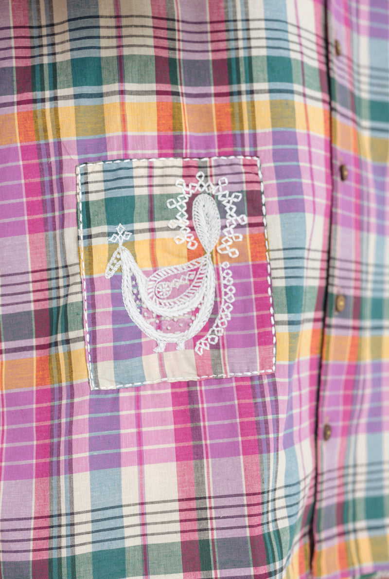 Sherbet Shirt cotton shirt by Jodi Men in pink, green, multi-colour for men Worldwide