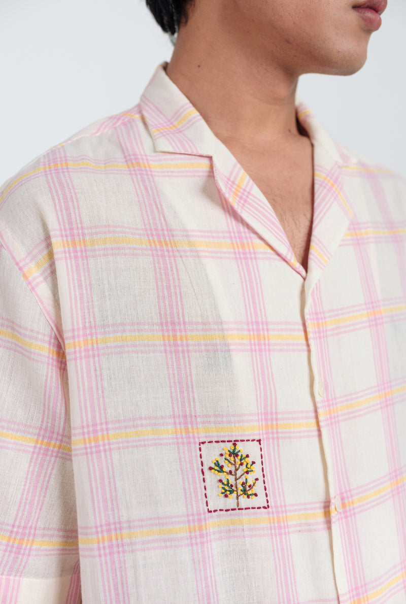 Chataai Men Shirt cotton shirt by Jodi Men in white, pink for men Worldwide