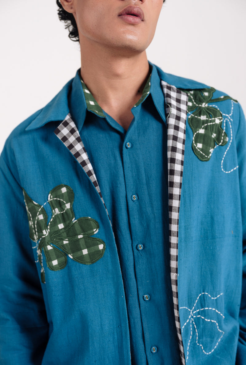 Ether Handloom Men Jacket kala cotton jacket by Jodi Men in blue for men Worldwide
