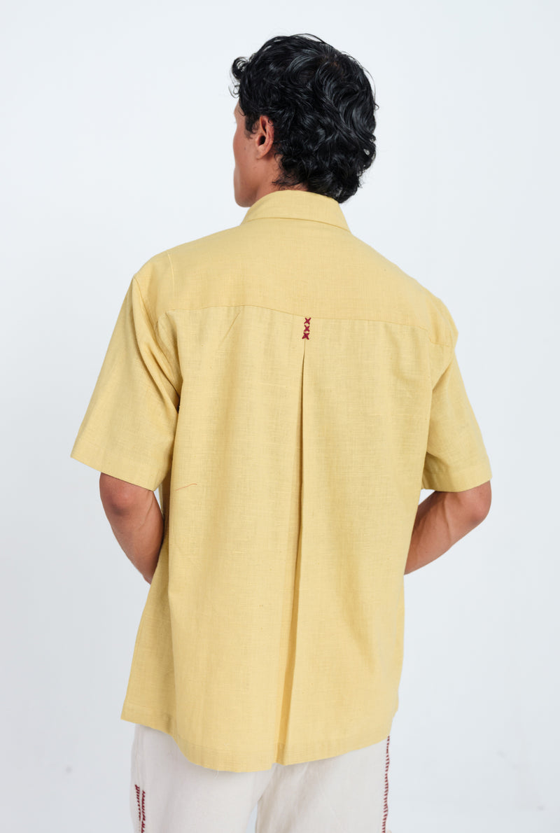 Aamras Shirt kala cotton shirt by Jodi Men in yellow for men Worldwide