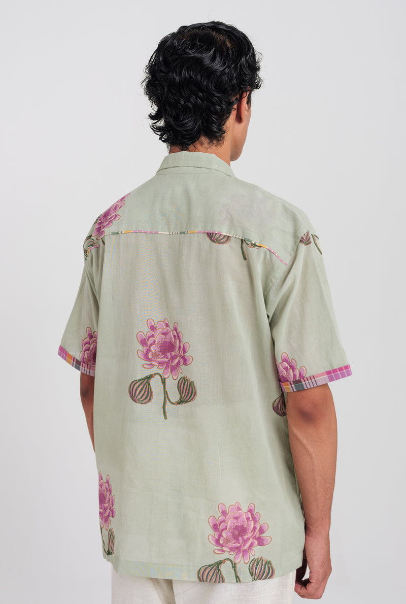 Gulkand Shirt cotton shirt by Jodi Men in green, pink for men Worldwide