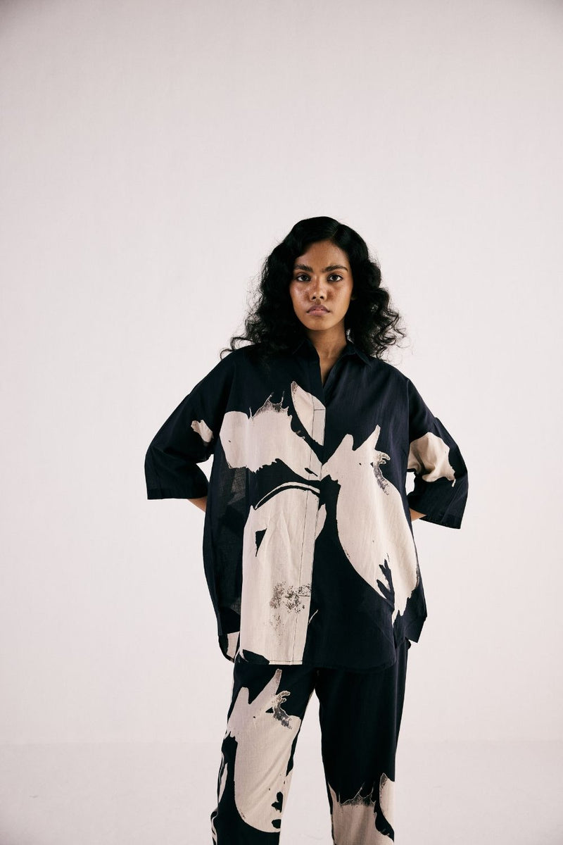 TREASURES OF BLISS CO ORD SET cotton by Khara Kapas in black for women Worldwide