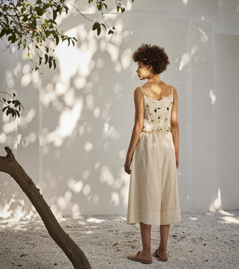 Sweet mist culottes Bottoms by Khara Kapas in white for women Worldwide