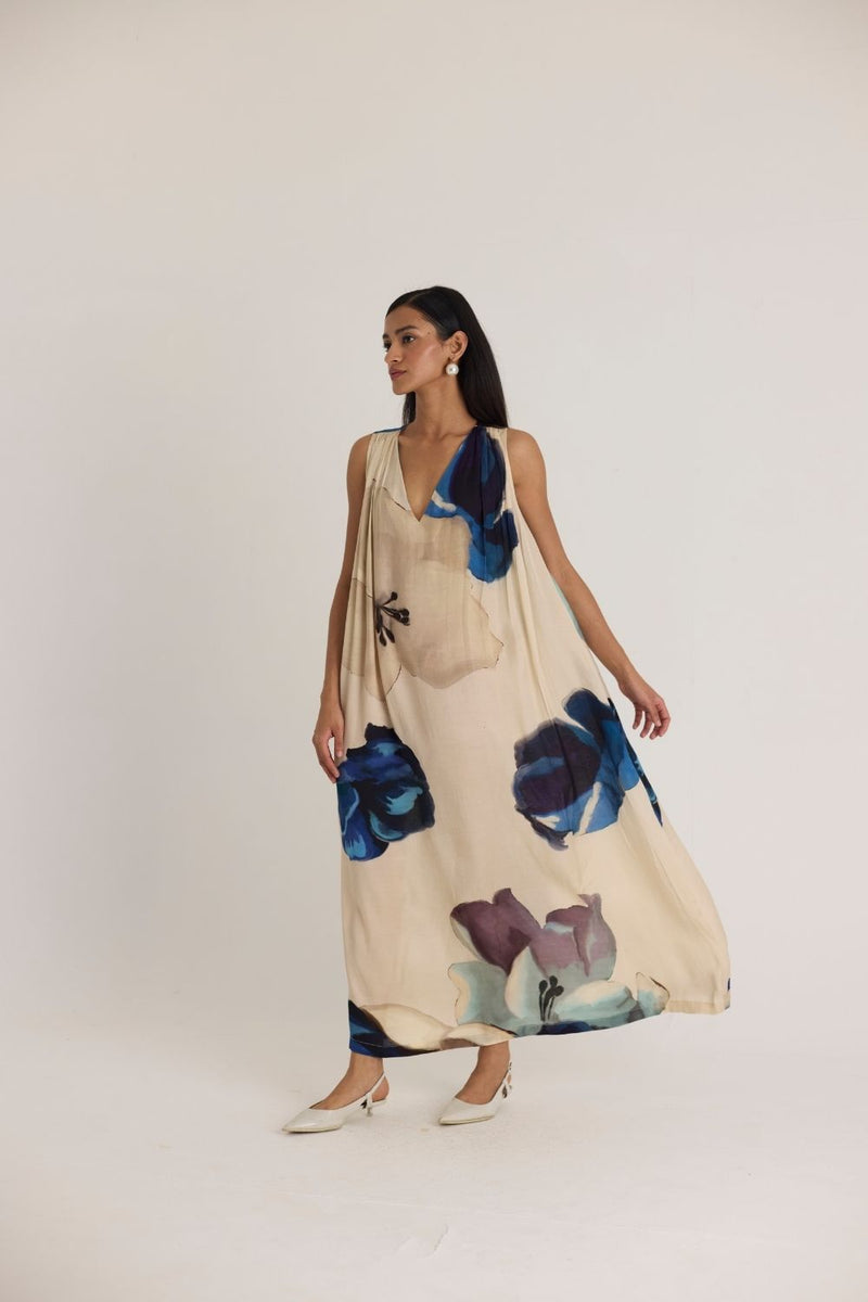 SWEET PEA MAXI DRESS satin by Yam in white color for women Worldwide