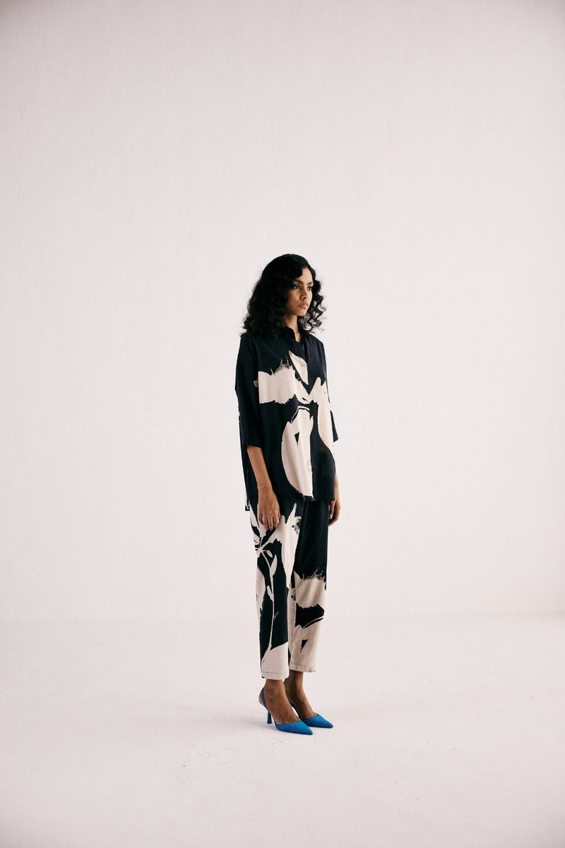 TREASURES OF BLISS CO ORD SET cotton by Khara Kapas in black for women Worldwide