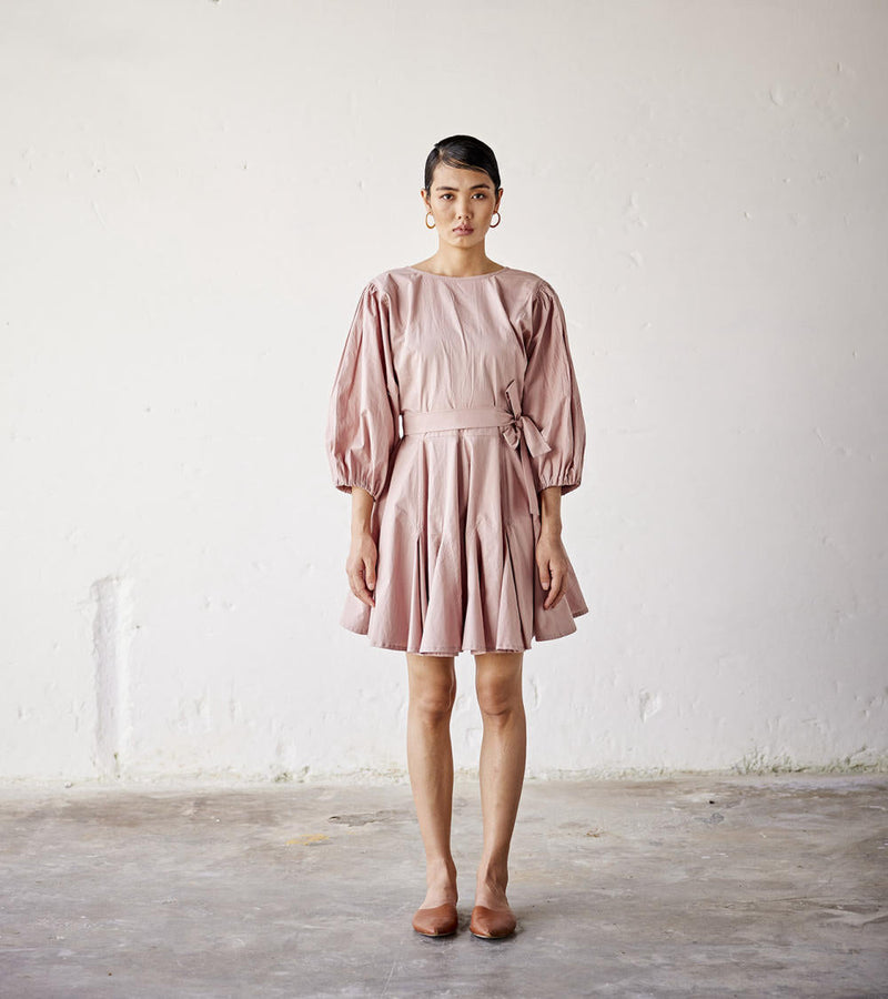 Blooming Peonies Dress poplin Dresses by Khara Kapas in pink for women Worldwide