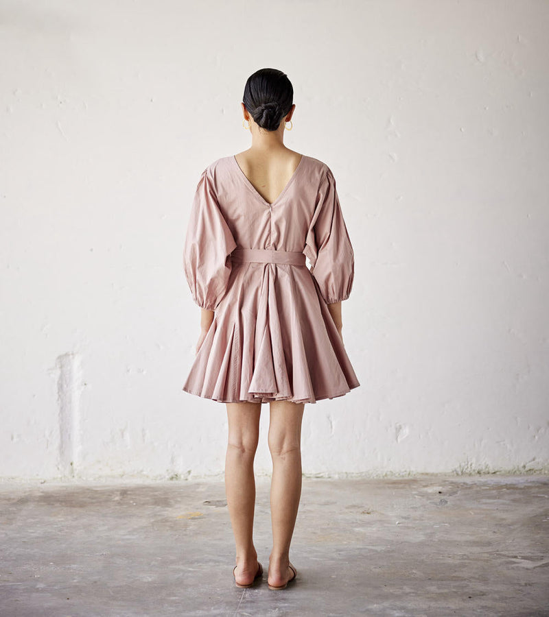 Blooming Peonies Dress poplin Dresses by Khara Kapas in pink for women Worldwide