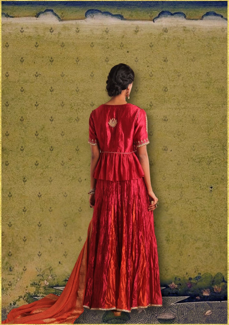 Gulal Lehenga Choli Dupatta by Myoho for women Worldwide