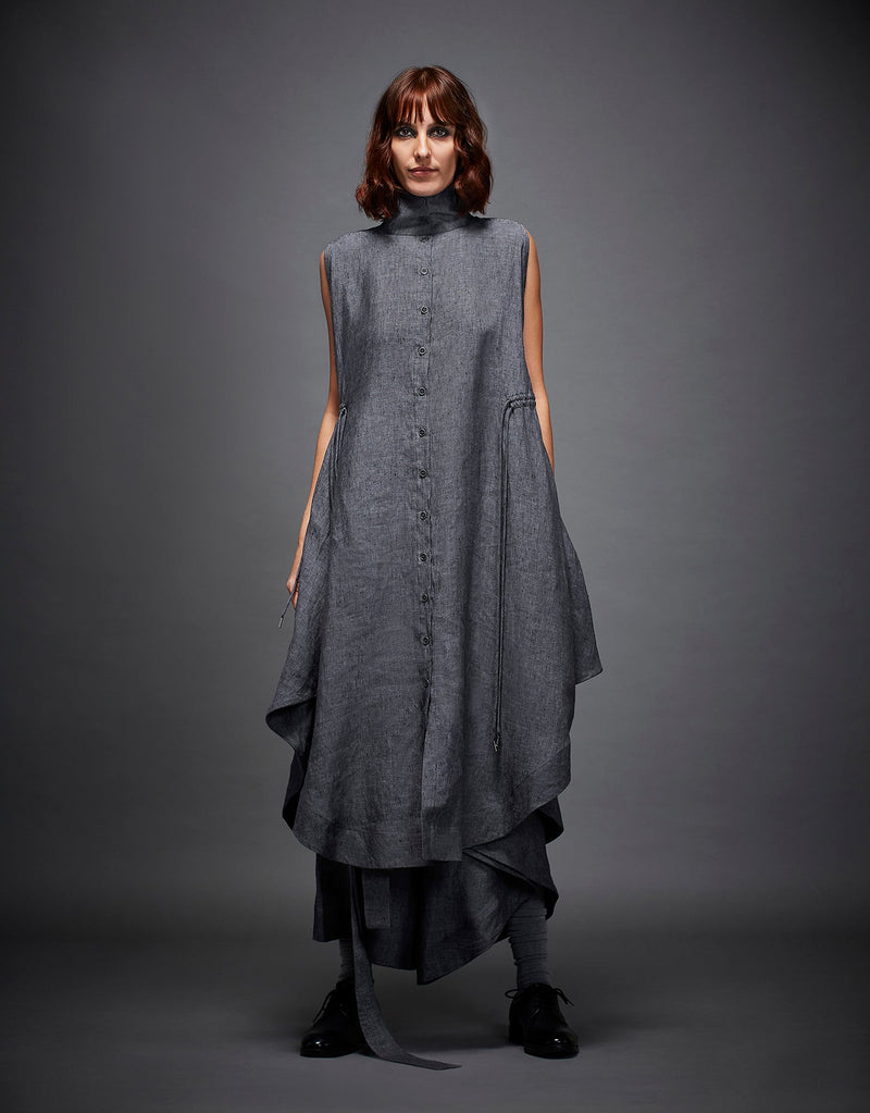 GRETA DRESS by Chola in grey color for women Worldwide