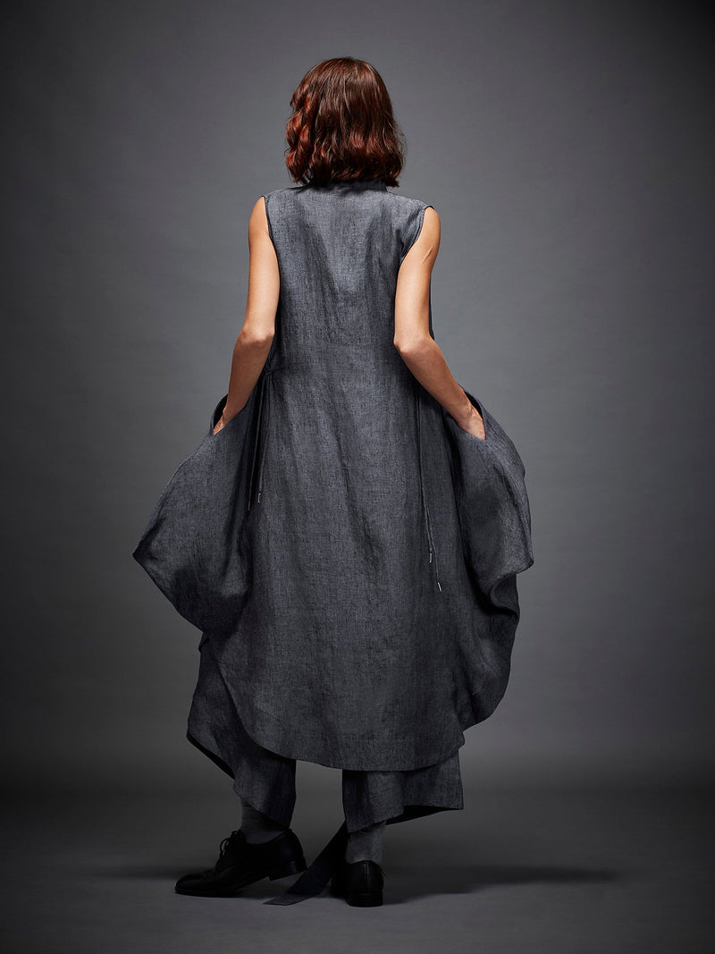GRETA DRESS by Chola in grey color for women Worldwide
