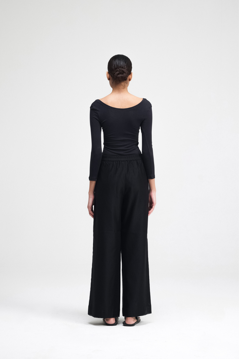 Jun Hand-Embroidered Co-ord Set silk by Turn Black in black color for women Worldwide
