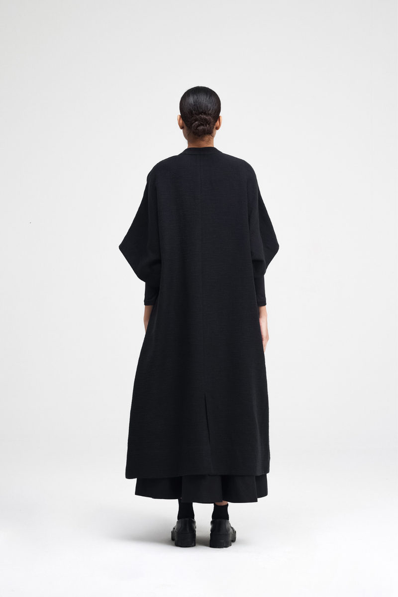 Calla Embroidered Overlay linen by Turn Black in black color for women Worldwide