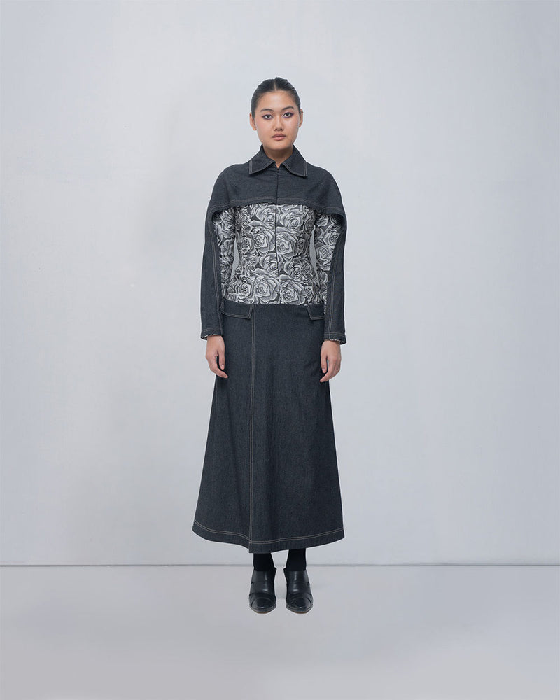 Ipek Dress viscose by Leh Studios in grey for women Worldwide