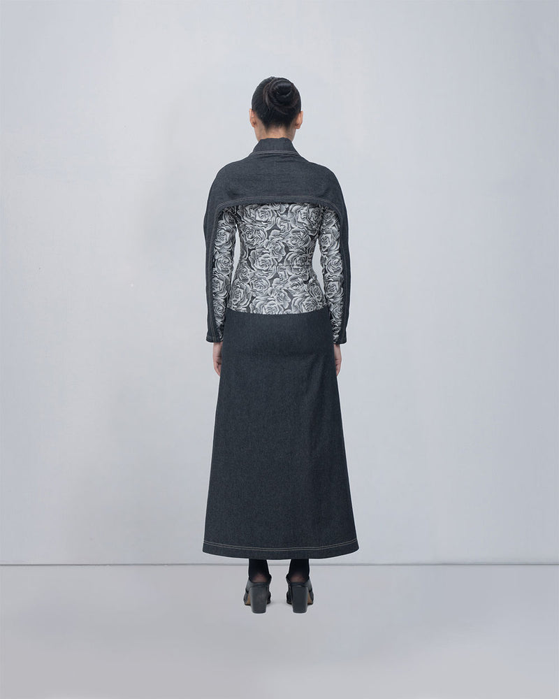 Ipek Dress viscose by Leh Studios in grey for women Worldwide