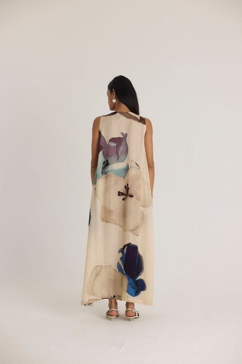 SWEET PEA MAXI DRESS satin by Yam in white color for women Worldwide