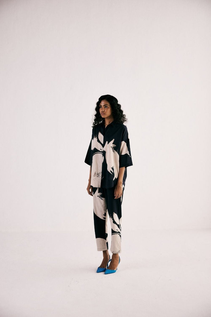 TREASURES OF BLISS CO ORD SET cotton by Khara Kapas in black for women Worldwide