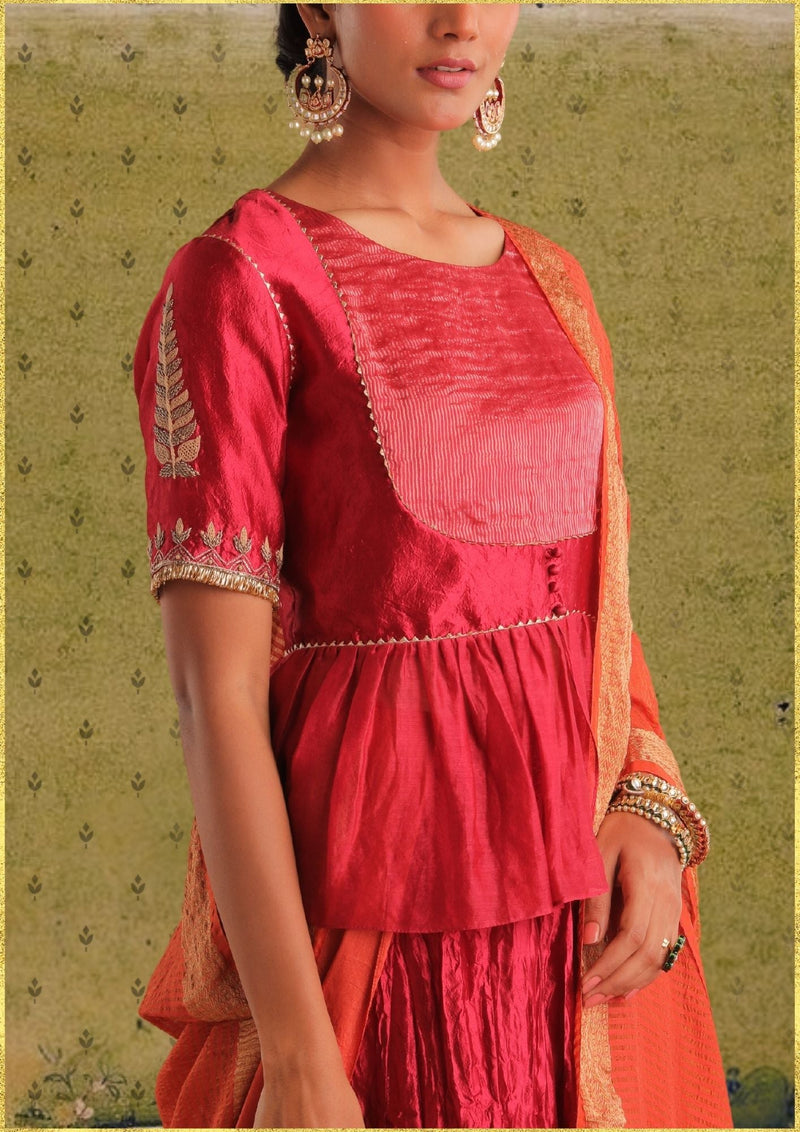 Gulal Lehenga Choli Dupatta by Myoho for women Worldwide