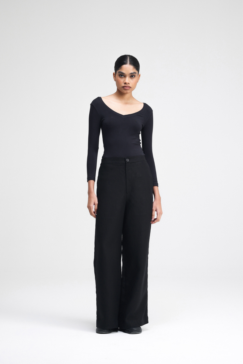 Cale Hand-Embroidered Co-rd Set by Turn Black in black color for women Worldwide
