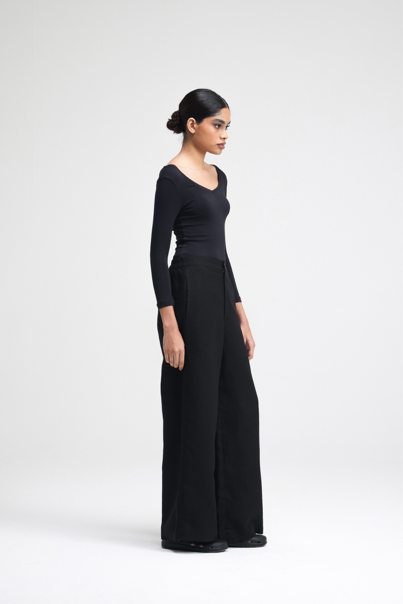 Cale Hand-Embroidered Co-rd Set by Turn Black in black color for women Worldwide