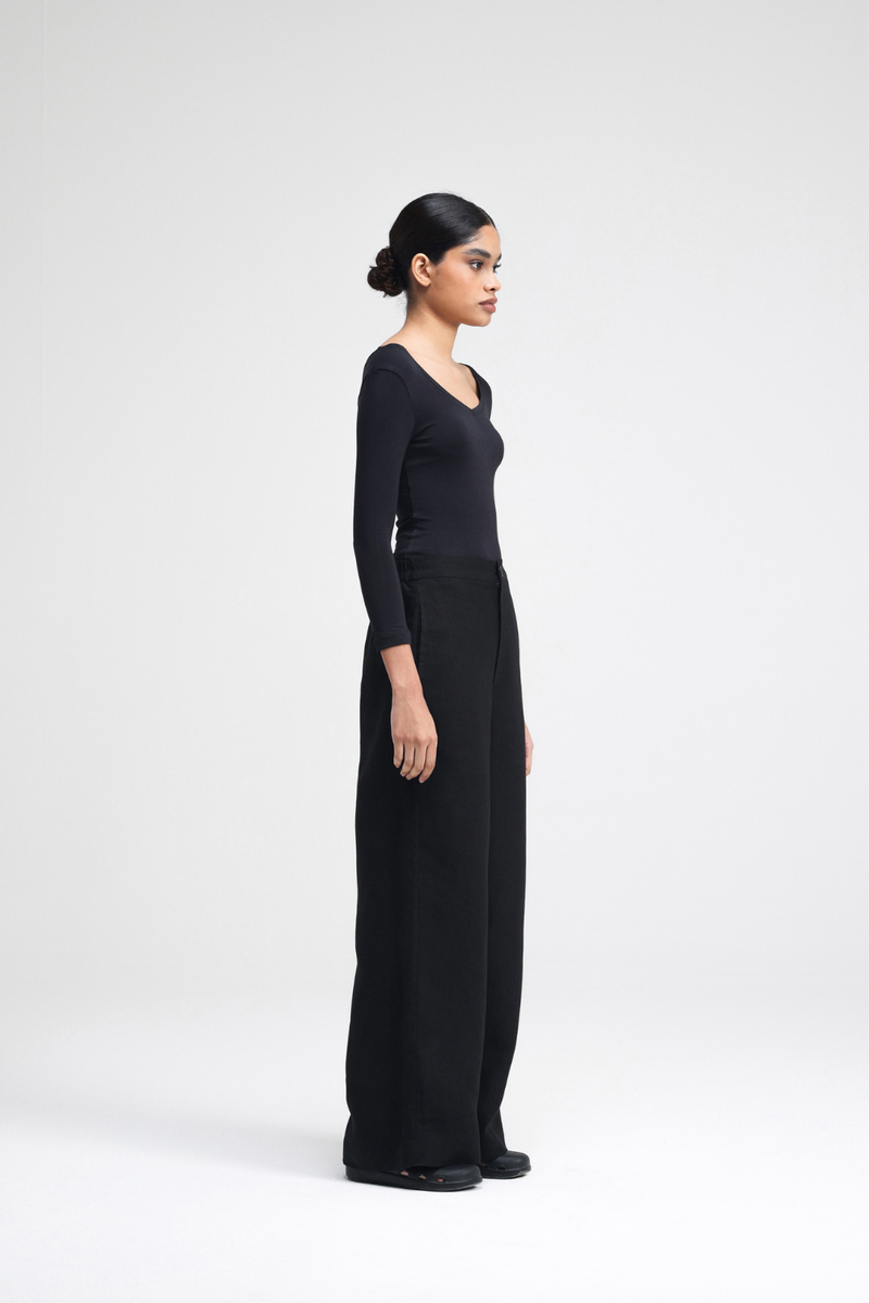 Cale Hand-Embroidered Co-rd Set by Turn Black in black color for women Worldwide