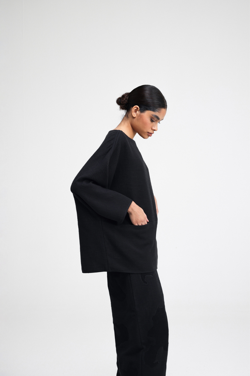 Terra Top linen by Turn Black in black color for women Worldwide