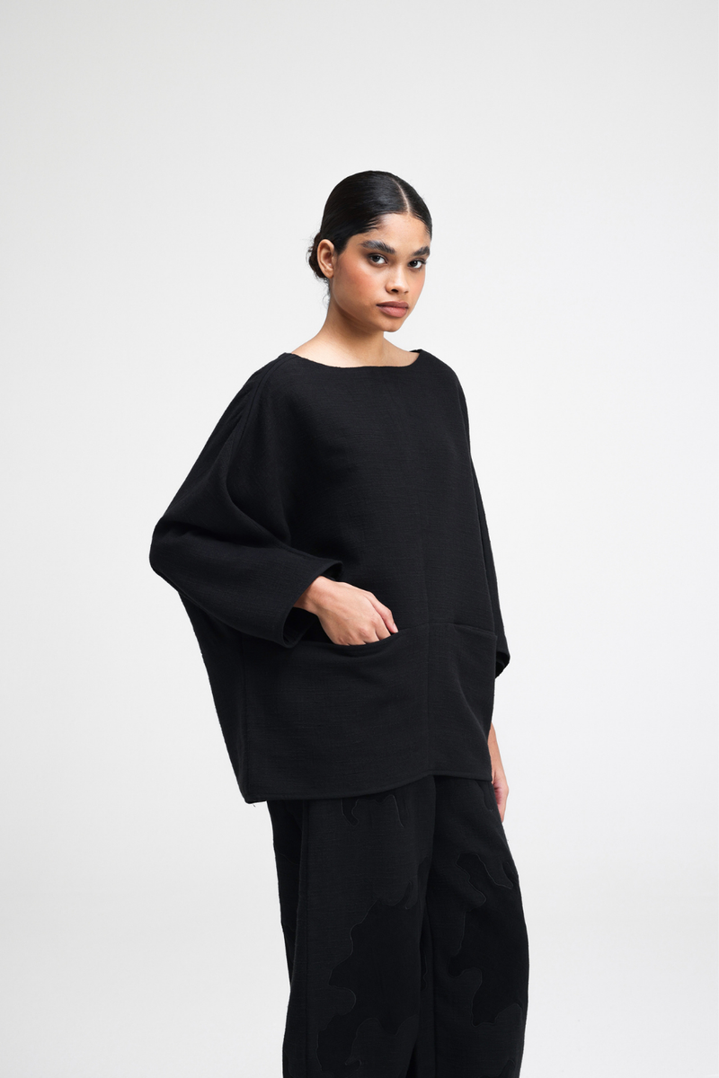 Terra Top linen by Turn Black in black color for women Worldwide