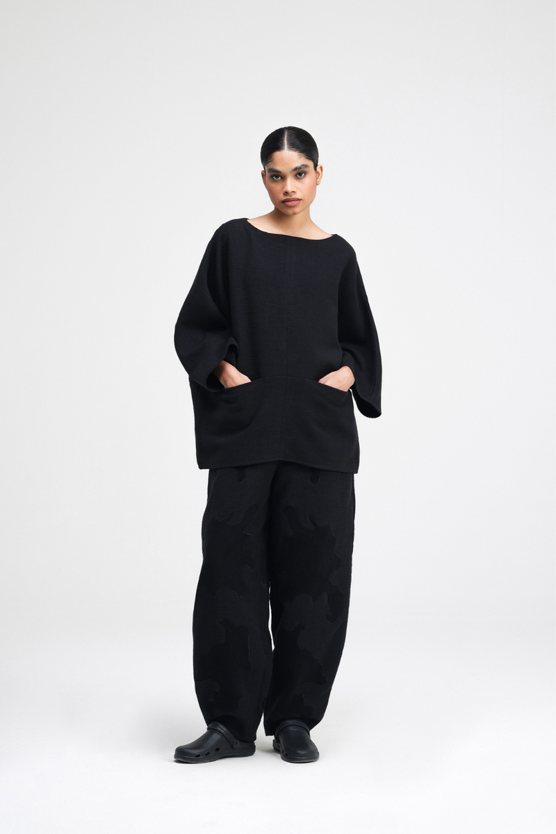 Terra Top linen by Turn Black in black color for women Worldwide