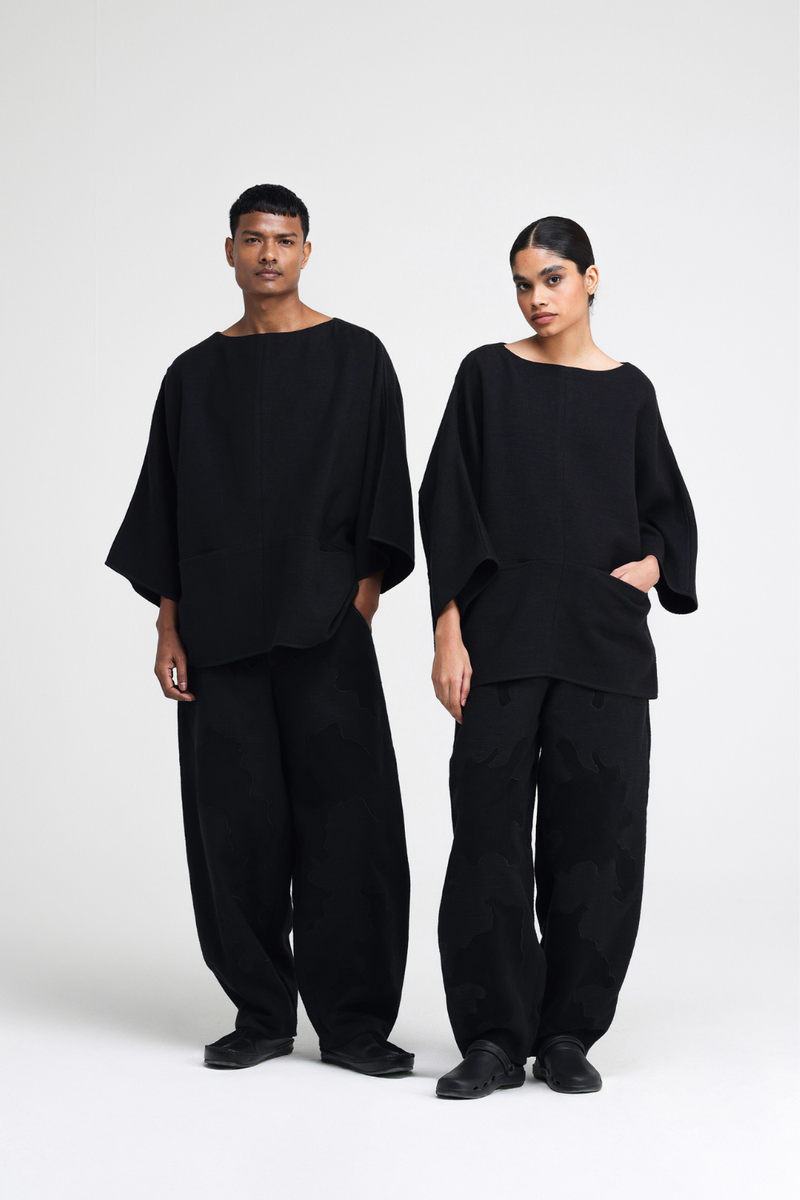 Terra Top linen by Turn Black in black color for women Worldwide