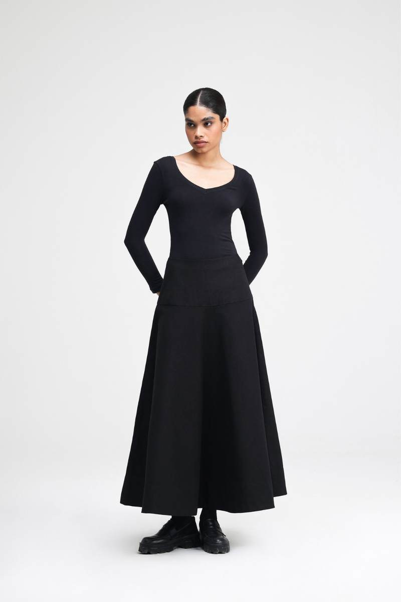 Sho Skirt cotton by Turn Black in black color for women Worldwide