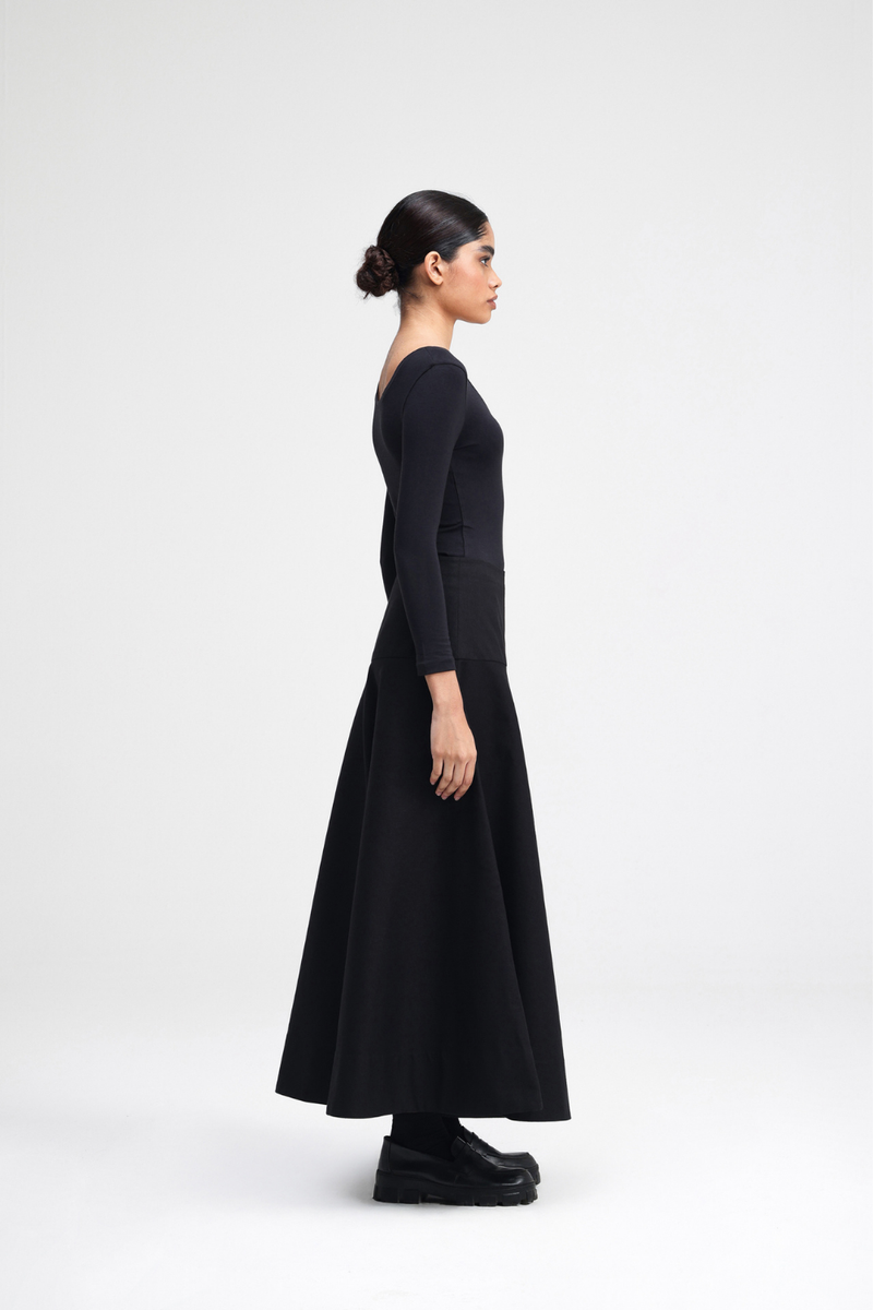 Sho Skirt cotton by Turn Black in black color for women Worldwide