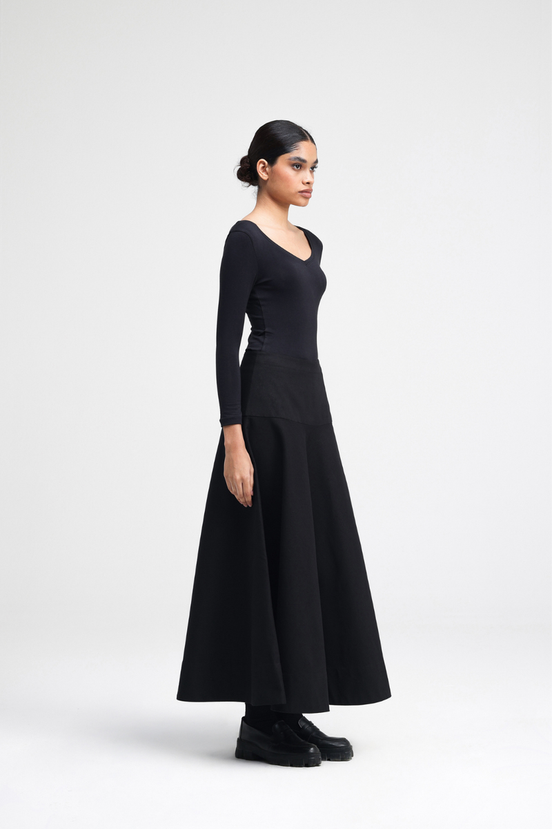 Sho Skirt cotton by Turn Black in black color for women Worldwide
