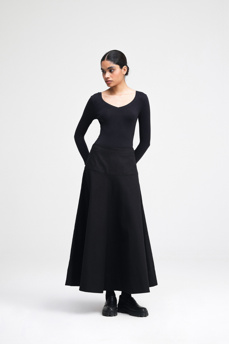 Sho Skirt cotton by Turn Black in black color for women Worldwide