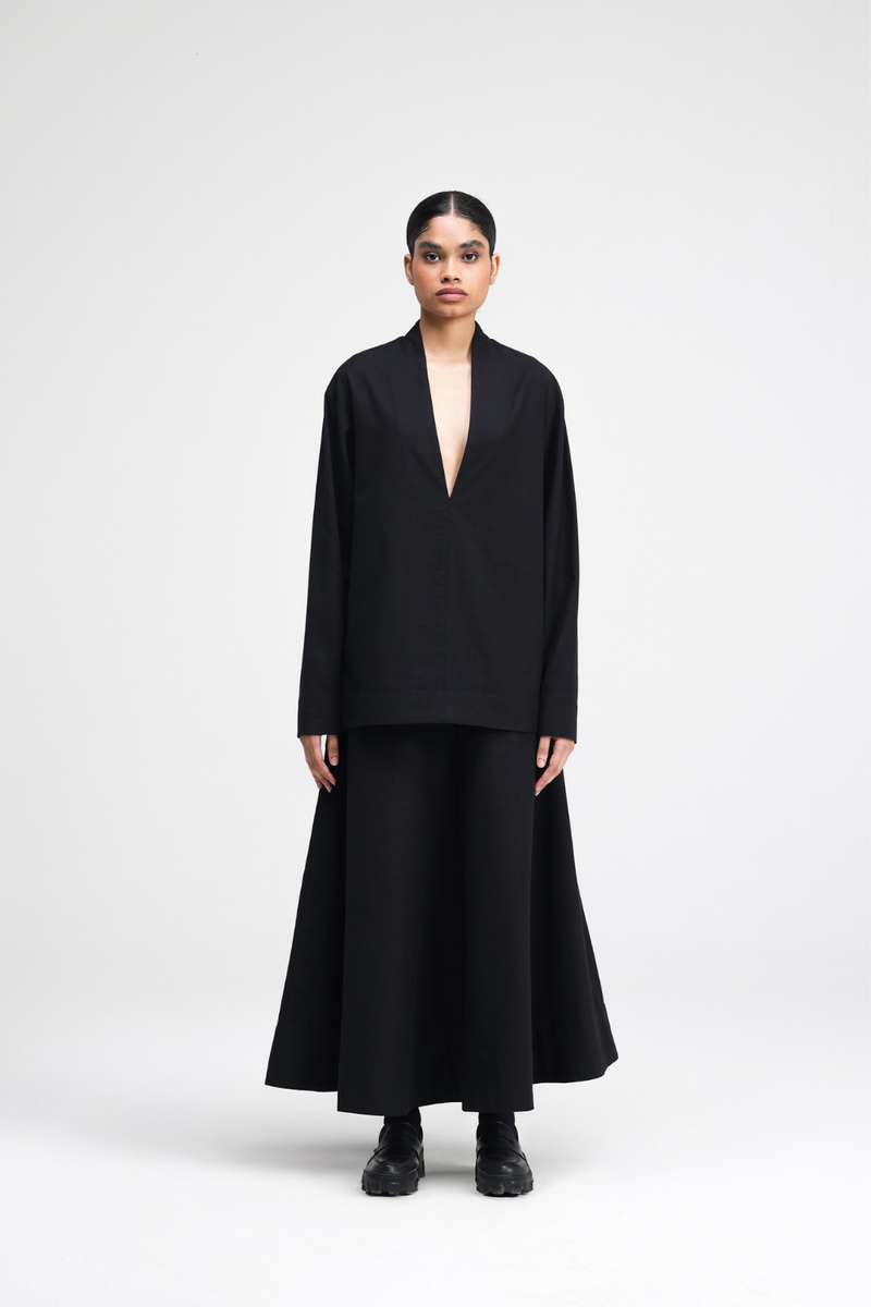 Sho Skirt cotton by Turn Black in black color for women Worldwide