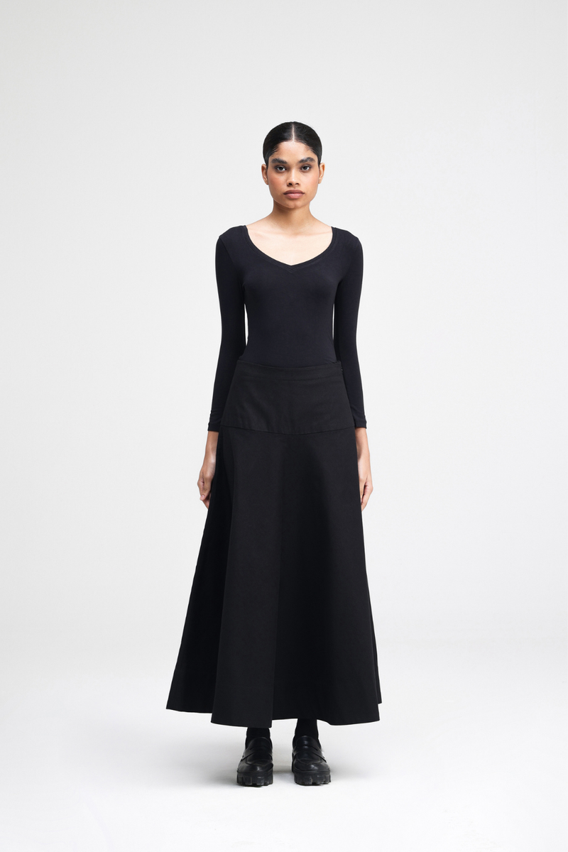 Sho Skirt cotton by Turn Black in black color for women Worldwide