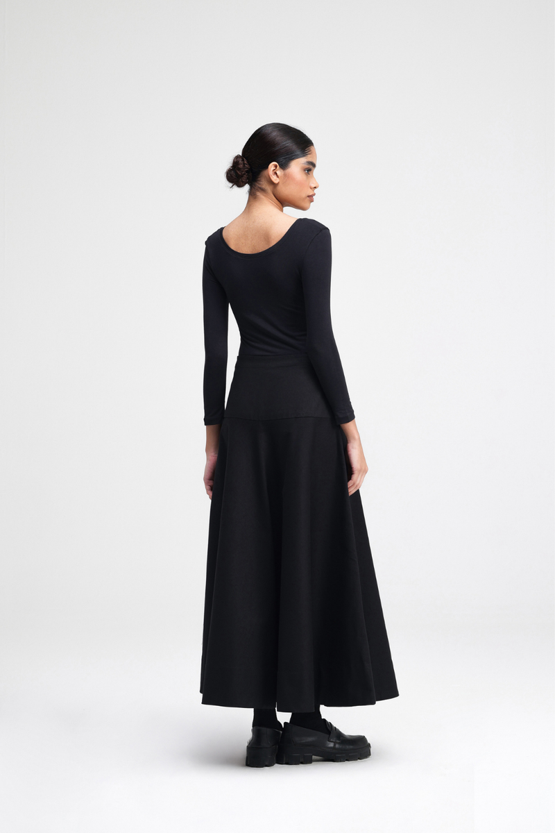 Sho Skirt cotton by Turn Black in black color for women Worldwide