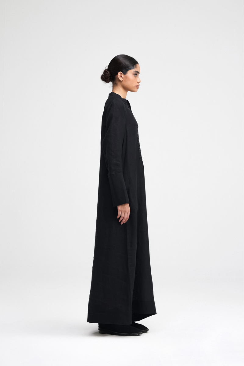 Dalla Hand-Embroidered Dress by Turn Black in black color for women Worldwide